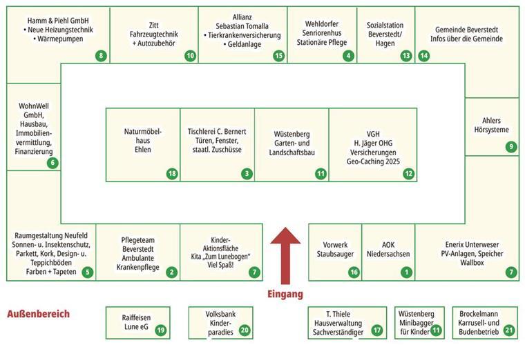 Lageplan Gewerbeschau und Frühjahrsmarkt