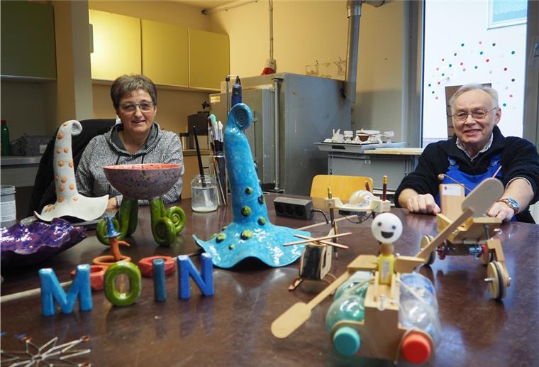 Ein Ehrenamt mit viel Kreativität Birgit Dipper und Harry Barwich engagieren sich im Mehrgenerationenhaus vor allem in den Kreativangeboten. Und das schon seit einigen Jahren.