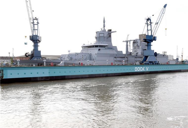 Bis zum Jahresende im Dock: die Fregatte „Baden-Württemberg“.