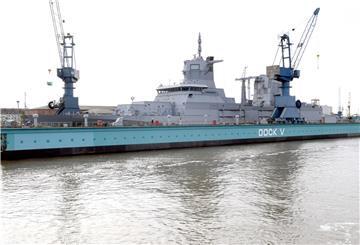 Bis zum Jahresende im Dock: die Fregatte „Baden-Württemberg“.