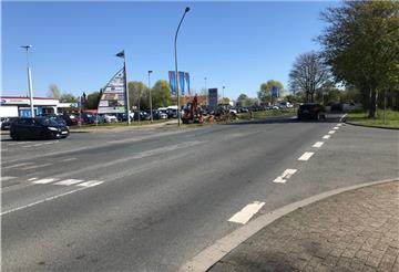 Bis zur Kreuzung Otto-Hahn-Straße wird die Weserstraße im ersten Abschnitt ausgebaut. 