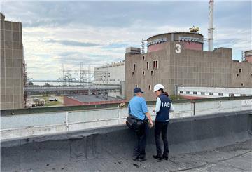 Blick auf das Kernkraftwerk Saporischschja Anfang September.