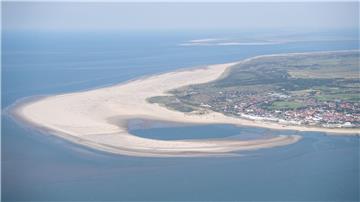 Blick auf die ostfriesische Insel Borkum.