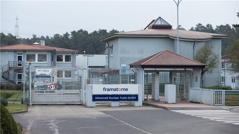 Minister skeptisch bei russischer Atom-Kooperation in Lingen Blick auf ein Zugangstor vom Werk der Framatome - Advanced Nuclear Fuels GmbH.