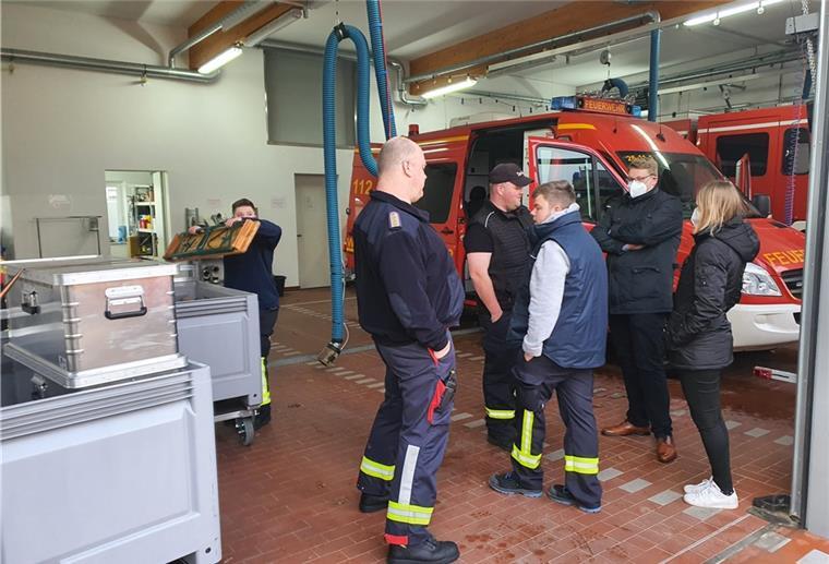 Blick in die „Einsatzleitung vor Ort“ in Spaden.