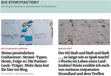 Blogs wie „Die Storyfactory“ kommen aus der Region und beiten interessante Einblicke.