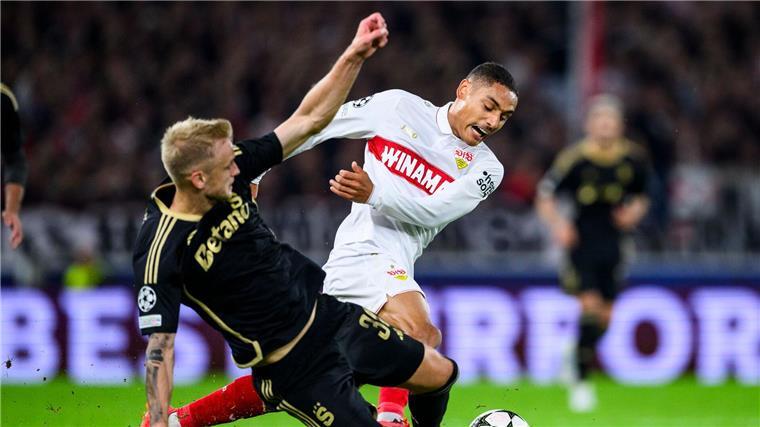 Millot trifft früh, Sparta traumhaft: Stuttgart nur remis Brachte den VfB gegen Prag früh in Führung: Enzo Millot (r.).