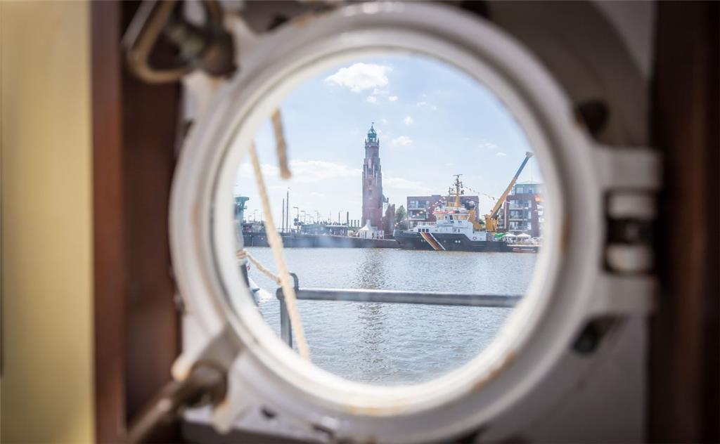 Bullaugenperspektive. Seestadtfest 2018 in Bremerhaven. Foto: Hartmann