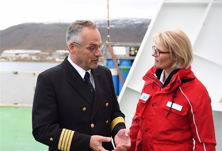 Freude auf die Rückkehr der „Polarstern“ nach Bremerhaven Bundesforschungsministerin Anja Karliczek hatte die „Polarstern“ beim Start der „MOSAiC“-Expedition vergangenes Jahr in Norwegen verabschiedet. Jetzt will sie zur Rückkehr nach Bremerhaven kommen.
