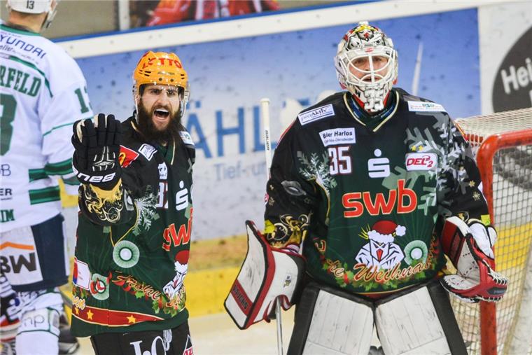 Cody Lampl (links) und Jerry Kuhn wurden in ihrer gemeinsamen Zeit bei den Fischtown Pinguins beste Kumpel.