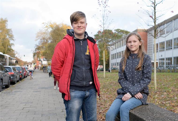 Bremerhaven: Heidjer haben jetzt eigene Kindersprecher Colin Büsing und Xenia Loos sind Schülersprecher.