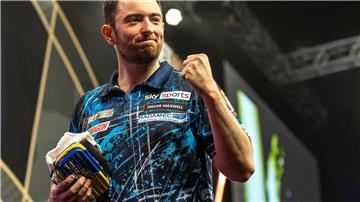 Darts-Weltmeister Humphries auf der großen Bühne.