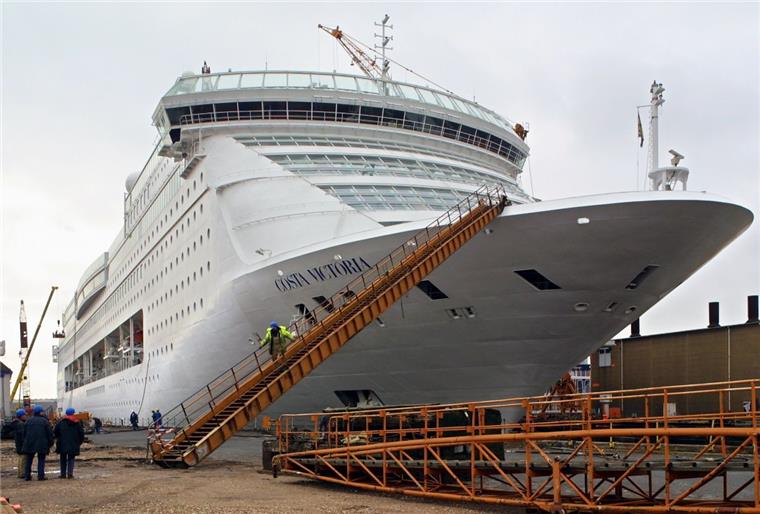 Vulkan-Pleite als Chance für Lloyd Werft Das 252 Meter lange Luxus-Kreuzfahrtschiff "Costa Victoria" war einer der Gründe für den Zusammenbruch des Bremer Vulkan-Verbundes. Das Schiff wurde der Lloyd-Werft zu Ende gebaut .