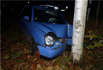 Das Auto der 21-Jährigen krachte gegen einen Baum.