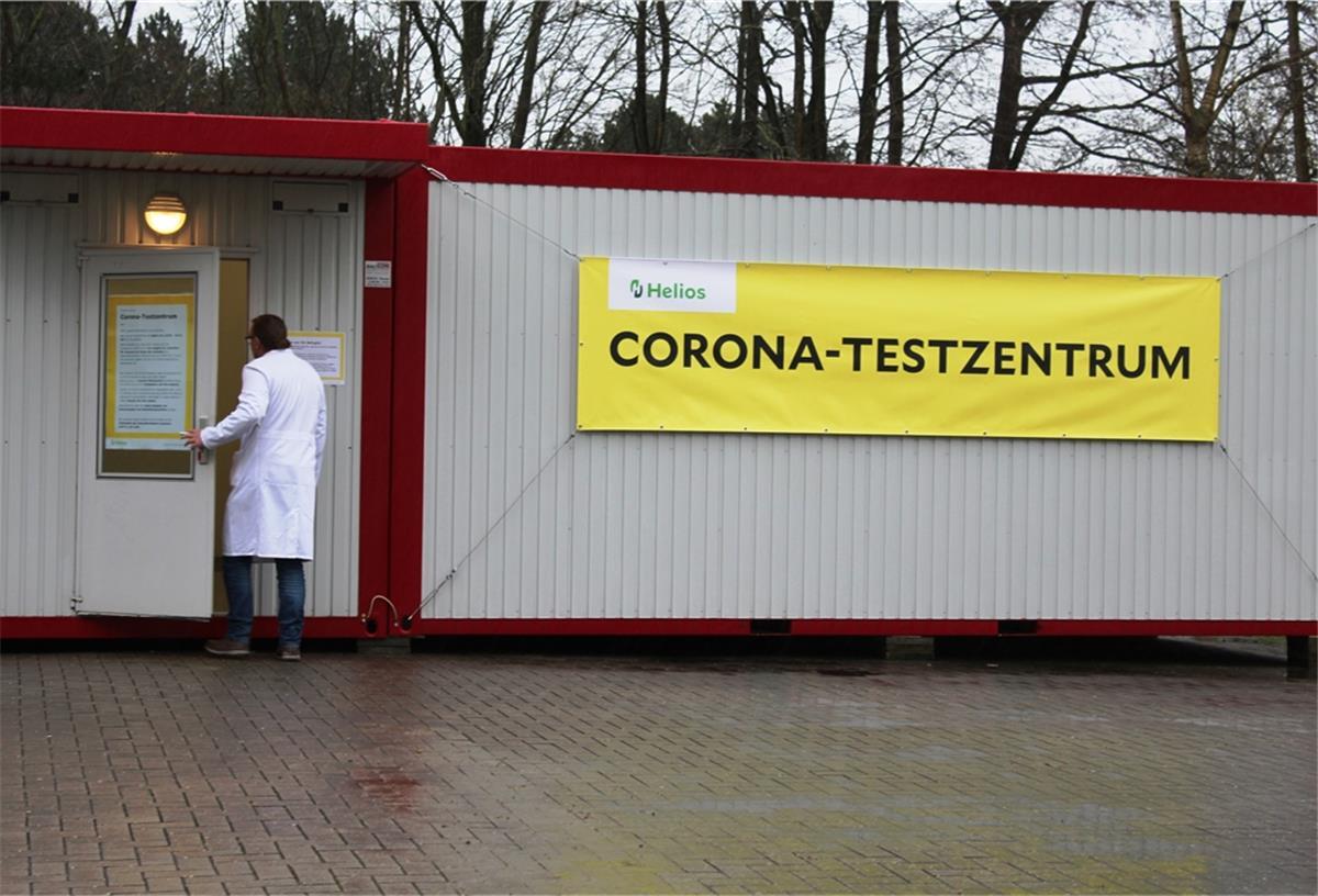 Bilanz: 253 Reiserückkehrer nutzen das Testzentrum in Cuxhaven Das Corona-Testzentrum für die Reiserückkehrer – hier ein Bild aus dem März – ist zwischen dem 27. August und dem 15. September geöffnet gewesen. Archiv-Foto: May