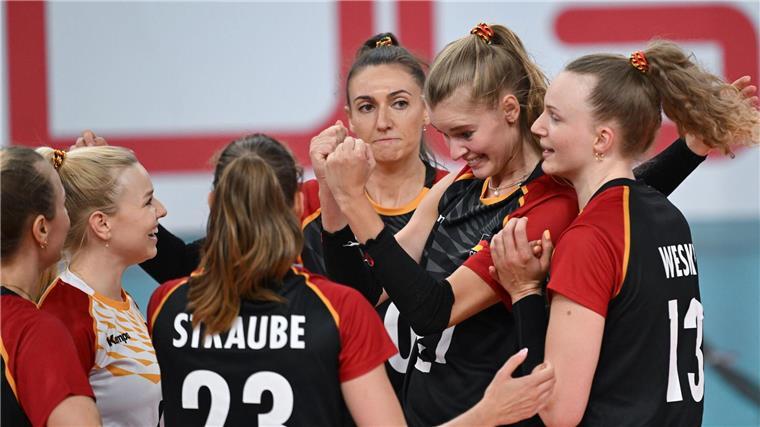 Deutsche Volleyballerinnen starten mit Sieg in WM Das deutsche Team schafft einen Sieg zum Auftakt. (Archivbild)
