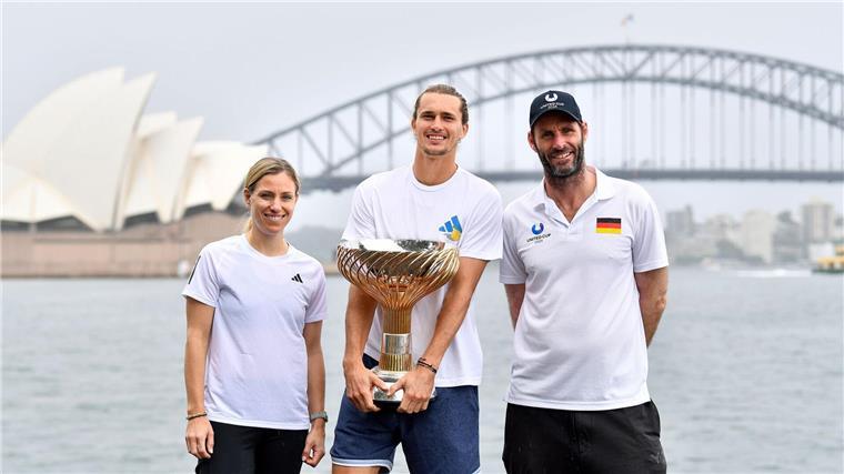 Das deutsche Team um Alexander Zverev (Mitte) gewann 2024 den United Cup.