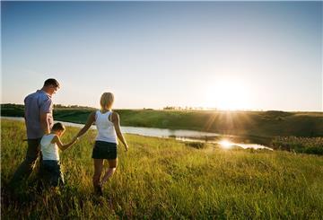 Familie auf dem Land