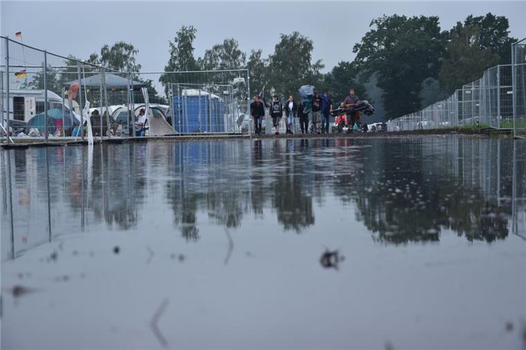 Das Festival-Gelände gleicht an vielen Stellen einer Seenlandschaft. 