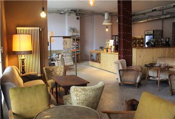 Blick in das neue Café Findus. In der Alten Bürger in Bremerhaven eröffnet ein neues Café.
