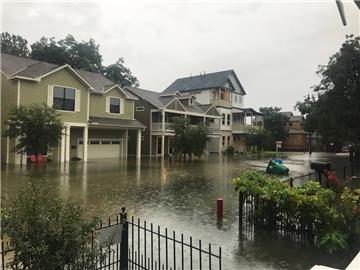 Das Haus von Matthias Mackeprang in Houston (Foto) wurde von dem Tropensturm Harvey überschwemmt.