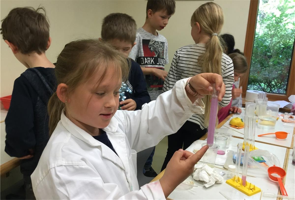 Nordholz: Wo Grundschüler zu Lehrern werden Das kommt an: Beim jahrgangsübergreifenden Sachkundeunterricht "Freies Explorieren und Experimentieren" sind die Nordholzer Grundschüler unter anderem der Frage nachgegangen: Wie entsteht Schleim?