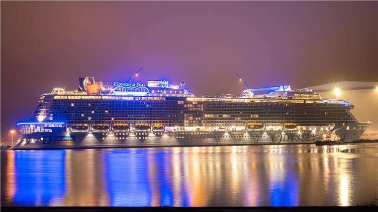 Kreuzfahrt: Nur mit Impfung an Bord Das Kreuzfahrtschiff „Odyssey of the Seas“ wird bis Ende März überwiegend in Bremerhaven liegen.