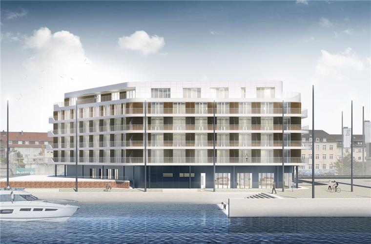 Das neue Luxus-Hotel am Hafen Das „Liberty“-Hotel schließt am Neuen Hafen die Lücke zwischen Auswandererhaus und dem „Goodtimes“. Grafiken (3) Andreas Heller Architects & Designers