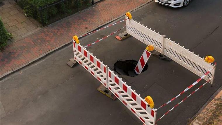 Das Loch in Cuxhaven konnte schnell abgesichert werden.