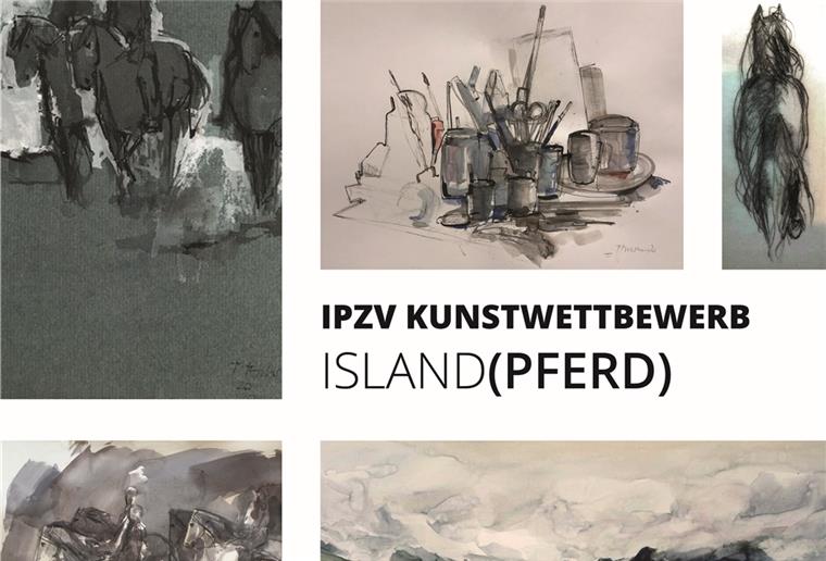 Enge Verbindung zu Island: FBG unterstützt Malwettbewerb Das Logo des IPZV Kunstwettbewerbs Island(Pferde).