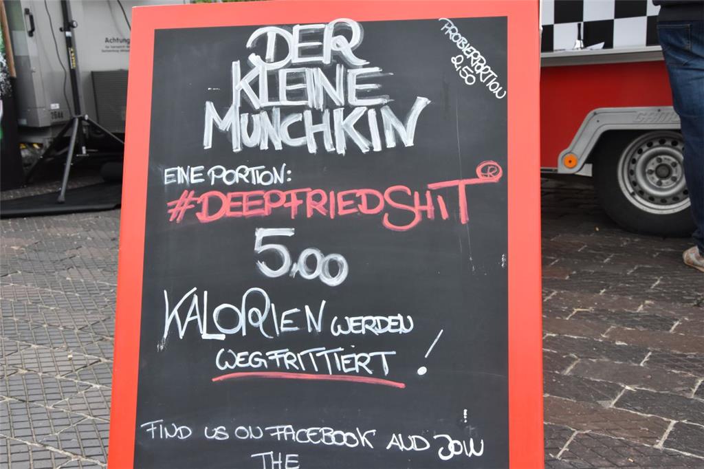 Das Motto ist Programm. Kalorien werden wegfrittiert...