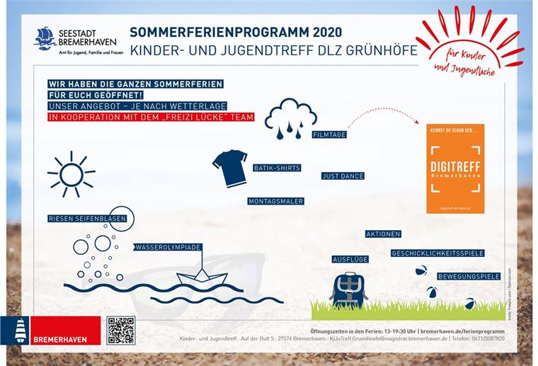 Das Programm des Kinder- und Jugendtreffs Grünhöfe.