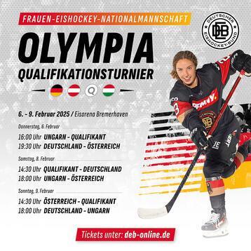 Eishockey-Showdown in Bremerhaven: DEB-Frauen kämpfen um Olympia-Qualifikation Das sind die Termine für die Spiele.