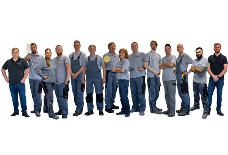 Das team der Autolackiererei