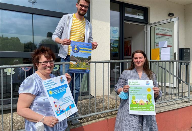 Ferienlager statt „Tage im Grünen“ Das Team vom Evangelischen Stadtjugenddienst Bremerhaven um Sonja Rosenbohm (v.l.), Söhnke Helms und Daniela Memedovski hat sich Alternativen überlegt.