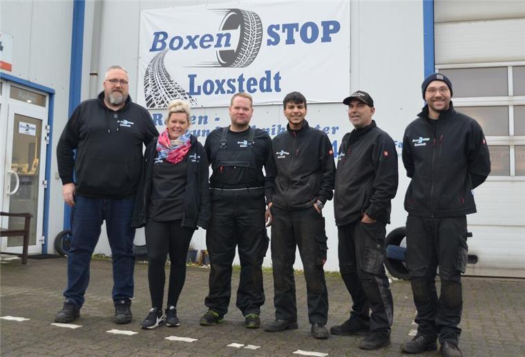 Das Team von Boxen STOP Loxstedt: Martin Falk, Anna Falk, Kristian Richter, Mohamad Al Hussein, Roman Geisel und Tom Wilms (es fehlt Sven Bohling).