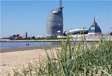 Aufsich auf die Stadt vom Strand 