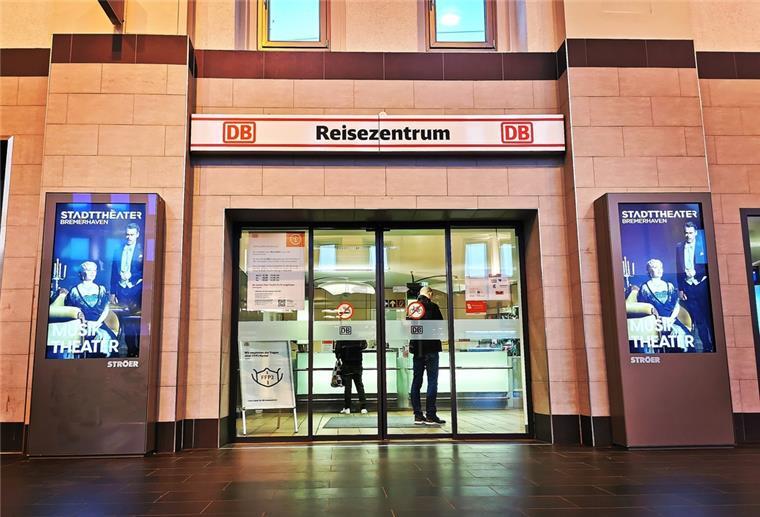 Übergangslösung für Ticketverkauf im Hauptbahnhof Bremerhaven DB-Reisezentrum in Bremerhaven