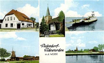 Dedsdorf in den 80er Jahren. Links oben die Gaststätte Campsens Kneipe, in der M...