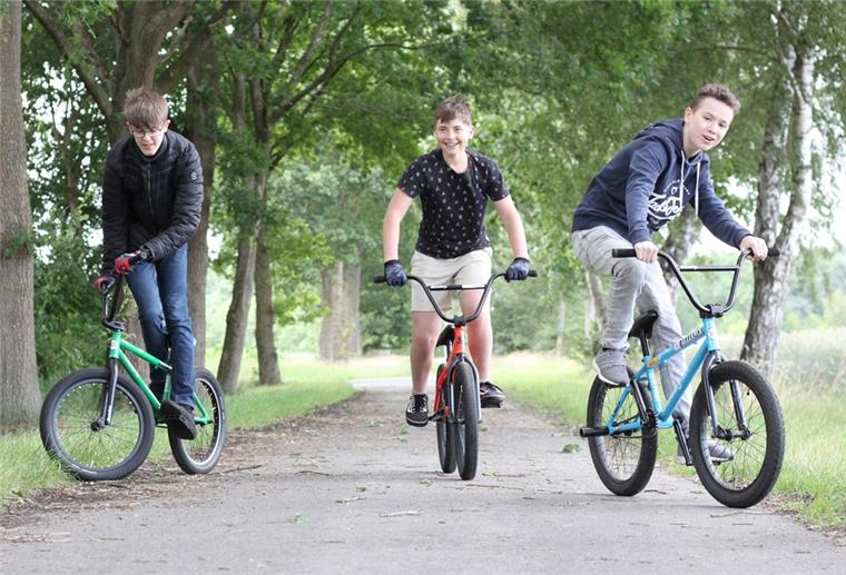 Ein Skatepark in Tarmstedt könnte ein großer Sprung werden Den Bunnyhop hat Alexander (Mitte) schon gut drauf. Jetzt wünschen sich die Schüler von der Politik mehr als einen Häschensprung: Einen Skatepark.