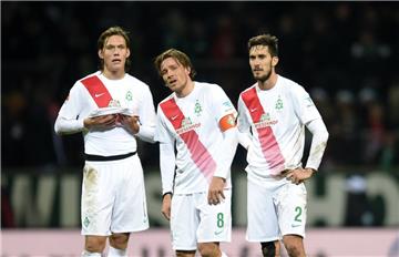 Den Fußball-Profis von Werder Bremen war die Enttäuschung nach dem 1:1 gegen Köln anzusehen. Foto Imago
