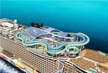 Der Aqua Slidecoaster auf der „Norwegian Aqua“ ist ein Hybrid aus Achterbahn und Wasserrutsche - mithilfe von Magnet-Technologie sollen Wagemutige mit bis zu 50 km/h durch die Röhren gleiten.