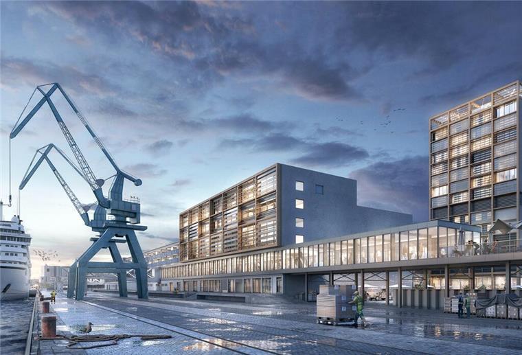 So könnte der Columbusbahnhof zukünftig aussehen Der Architekten-Entwurf sieht die Nutzung als Kreuzfahrtterminal vor.