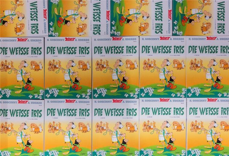 Der Asterix-Band Nummer 40 heißt „Die Weiße Iris“.