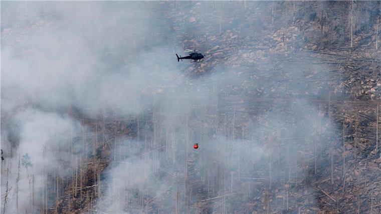 Der Brand am Brocken im Harz ist noch nicht unter Kontrolle.