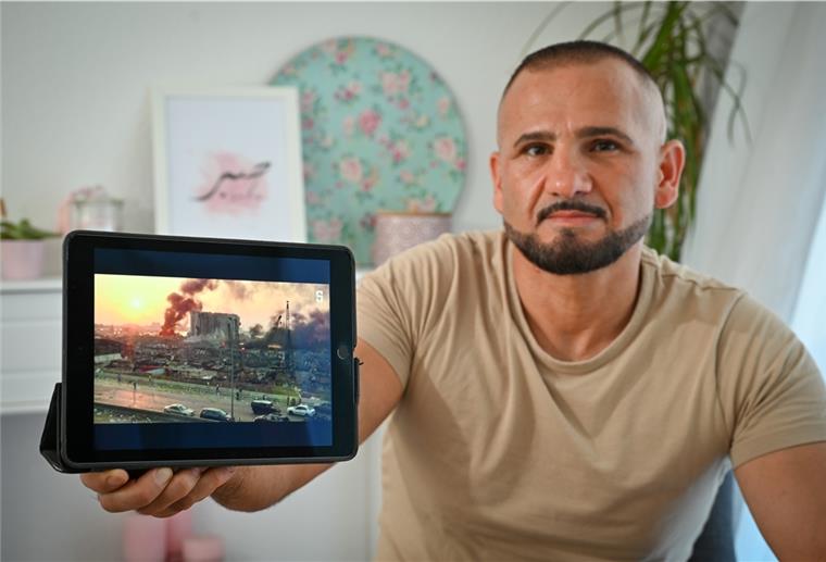 Bremerhavener Mohammed Zaher bangt um Familie in Beirut Der Bremerhavener Boxer Mohammed Zaher beobachtet als gebürtige Libanese die Nachrichten in Beirut genau. Er hat Familie in der Stadt (Screenshot Spiegel Online).