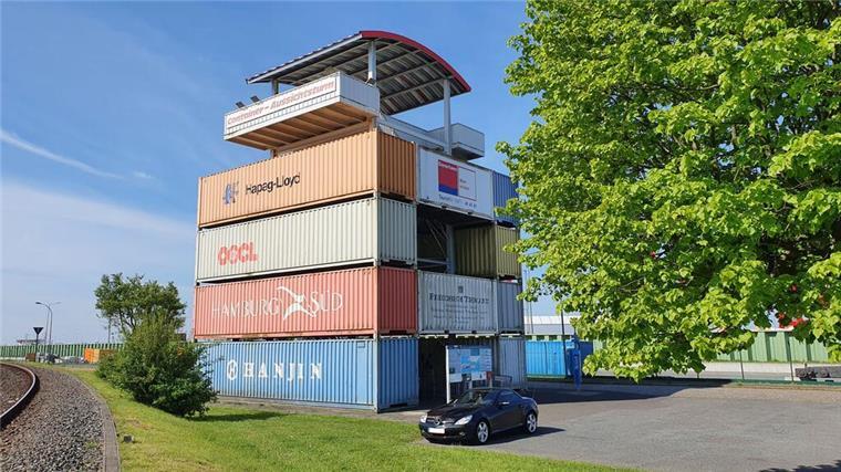 Winterpause für den Ausblick auf den Hafen: Container-Aussichtsturm bis März zu Container-Aussichtsturm