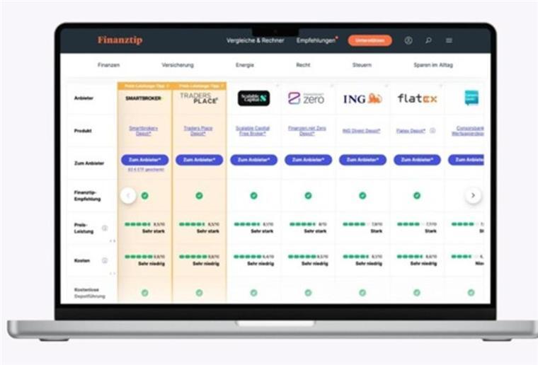 Die besten Broker-Vergleichs-Portale Screenshot