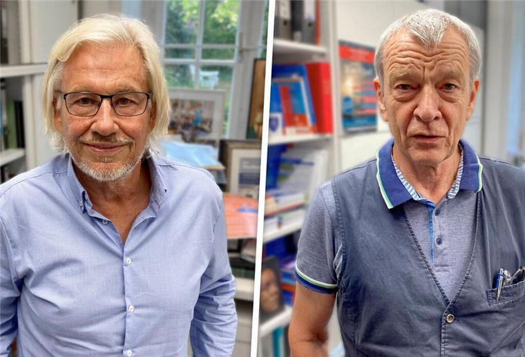 Zwei Männer im Universitätsklinikum Hamburg-Eppendorf