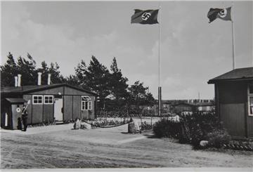 Der Eingangsbereich der damaligen Reichsarbeitsdienstabteilung 4/176 "Edgar Steinbach" nahe Forstort-Anfang bei Glinstedt.